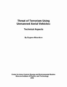 Threat of Terrorism Using Unmanned Aerial Vehicles: Technical Aspects